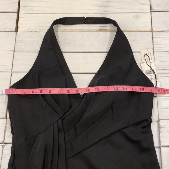 New Aidan Mattox Halter Neck Draped Gown In Black NWT Black size 8 - Picture 12 of 16